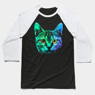 Big Cat Face Baseball T-Shirt